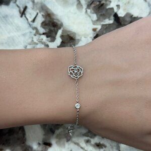 PIAGET Rose Bracelet with Natural Diamond Accent 18K White Gold